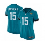 Women's Jacksonville Jaguars #15 Gardner Minshew II Game Teal Green Alternate Football Jersey