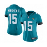 Women's Jacksonville Jaguars #15 Gardner Minshew II Teal Green Alternate Vapor Untouchable Limited Player Football Jersey