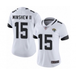 Women's Jacksonville Jaguars #15 Gardner Minshew II White Vapor Untouchable Limited Player Football Jersey