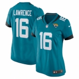 Women's Jacksonville Jaguars #16 Trevor Lawrence Blue Nike Teal 2021 NFL Draft First Round Pick  Jersey