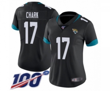 Women's Jacksonville Jaguars #17 DJ Chark Black Team Color Vapor Untouchable Limited Player 100th Season Football Jersey