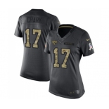 Women's Jacksonville Jaguars #17 DJ Chark Limited Black 2016 Salute to Service Football Jersey