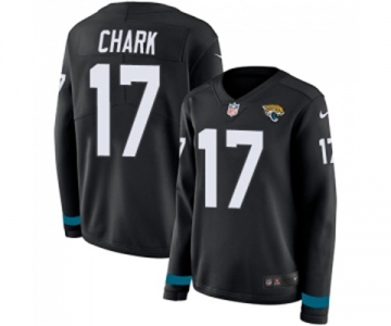 Women's Jacksonville Jaguars #17 DJ Chark Limited Black Therma Long Sleeve Football Jersey