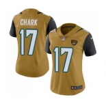 Women's Jacksonville Jaguars #17 DJ Chark Limited Gold Rush Vapor Untouchable Football Jersey