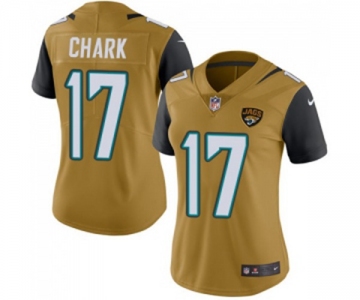 Women's Jacksonville Jaguars #17 DJ Chark Limited Gold Rush Vapor Untouchable Football Jersey