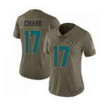 Women's Jacksonville Jaguars #17 DJ Chark Limited Olive 2017 Salute to Service Football Jersey