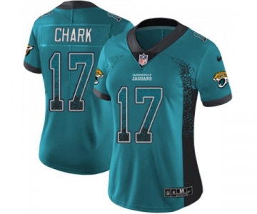 Women's Jacksonville Jaguars #17 DJ Chark Limited Teal Green Rush Drift Fashion Football Jersey