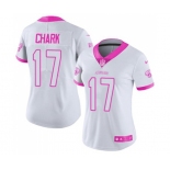 Women's Jacksonville Jaguars #17 DJ Chark Limited White Pink Rush Fashion Football Jersey