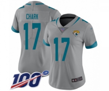 Women's Jacksonville Jaguars #17 DJ Chark Silver Inverted Legend Limited 100th Season Football Jersey