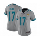 Women's Jacksonville Jaguars #17 DJ Chark Silver Inverted Legend Limited Football Jersey