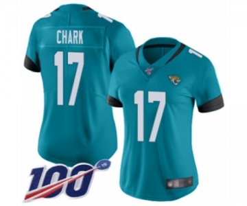 Women's Jacksonville Jaguars #17 DJ Chark Teal Green Alternate Vapor Untouchable Limited Player 100th Season Football Jersey