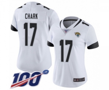 Women's Jacksonville Jaguars #17 DJ Chark White Vapor Untouchable Limited Player 100th Season Football Jersey