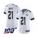 Women's Jacksonville Jaguars #21 A.J. Bouye White Vapor Untouchable Limited Player 100th Season Football Jersey