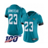 Women's Jacksonville Jaguars #23 Ryquell Armstead Teal Green Alternate Vapor Untouchable Limited Player 100th Season Football Jersey