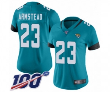 Women's Jacksonville Jaguars #23 Ryquell Armstead Teal Green Alternate Vapor Untouchable Limited Player 100th Season Football Jersey