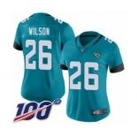 Women's Jacksonville Jaguars #26 Jarrod Wilson Teal Green Alternate Vapor Untouchable Limited Player 100th Season Football Jersey