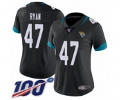 Women's Jacksonville Jaguars #47 Jake Ryan Black Team Color Vapor Untouchable Limited Player 100th Season Football Jersey