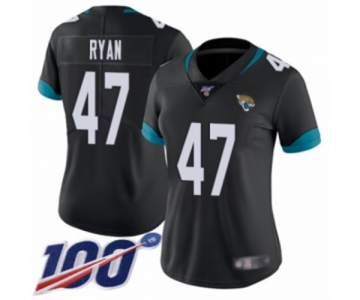 Women's Jacksonville Jaguars #47 Jake Ryan Black Team Color Vapor Untouchable Limited Player 100th Season Football Jersey