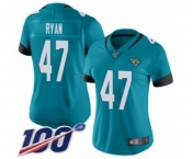 Women's Jacksonville Jaguars #47 Jake Ryan Teal Green Alternate Vapor Untouchable Limited Player 100th Season Football Jersey