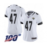 Women's Jacksonville Jaguars #47 Jake Ryan White Vapor Untouchable Limited Player 100th Season Football Jersey