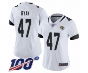 Women's Jacksonville Jaguars #47 Jake Ryan White Vapor Untouchable Limited Player 100th Season Football Jersey