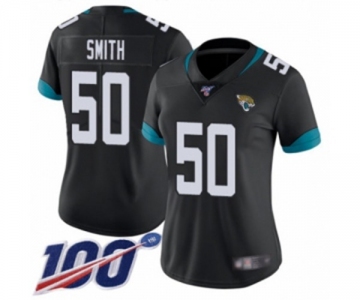 Women's Jacksonville Jaguars #50 Telvin Smith Black Team Color Vapor Untouchable Limited Player 100th Season Football Jersey