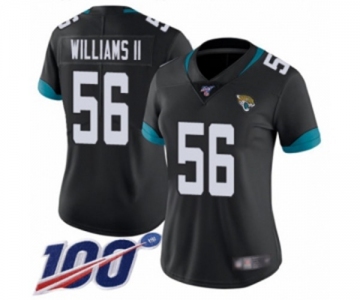 Women's Jacksonville Jaguars #56 Quincy Williams II Black Team Color Vapor Untouchable Limited Player 100th Season Football Jersey