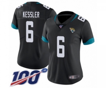 Women's Jacksonville Jaguars #6 Cody Kessler Black Team Color Vapor Untouchable Limited Player 100th Season Football Jersey