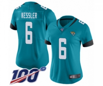 Women's Jacksonville Jaguars #6 Cody Kessler Teal Green Alternate Vapor Untouchable Limited Player 100th Season Football Jersey