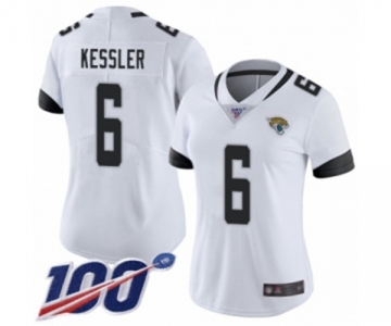 Women's Jacksonville Jaguars #6 Cody Kessler White Vapor Untouchable Limited Player 100th Season Football Jersey