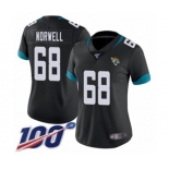 Women's Jacksonville Jaguars #68 Andrew Norwell Black Team Color Vapor Untouchable Limited Player 100th Season Football Jersey