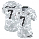 Women's Jacksonville Jaguars #7 Brian Thomas Jr. 2024 F.U.S.E Arctic Camo Salute To Service Limited Stitched Football Jersey