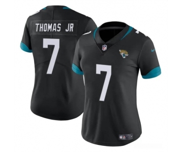 Women's Jacksonville Jaguars #7 Brian Thomas Jr Black 2024 Draft Vapor Stitched Jersey