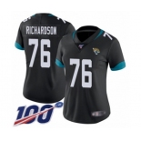 Women's Jacksonville Jaguars #76 Will Richardson Black Team Color Vapor Untouchable Limited Player 100th Season Football Jersey