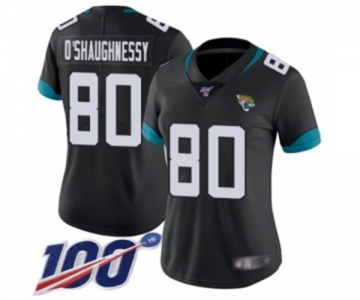 Women's Jacksonville Jaguars #80 James O'Shaughnessy Black Team Color Vapor Untouchable Limited Player 100th Season Football Jersey