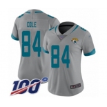 Women's Jacksonville Jaguars #84 Keelan Cole Silver Inverted Legend Limited 100th Season Football Jersey