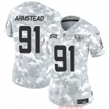 Women's Jacksonville Jaguars #91 Arik Armstead 2024 F.U.S.E Arctic Camo Salute To Service Limited Stitched Football Jersey