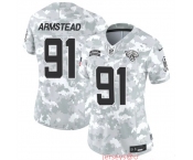 Women's Jacksonville Jaguars #91 Arik Armstead 2024 F.U.S.E Arctic Camo Salute To Service Limited Stitched Football Jersey