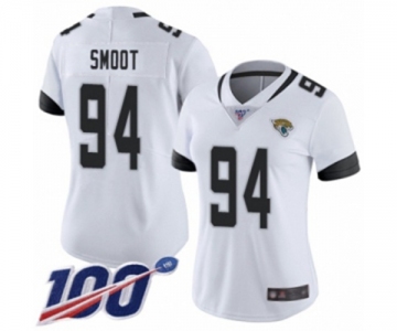 Women's Jacksonville Jaguars #94 Dawuane Smoot White Vapor Untouchable Limited Player 100th Season Football Jersey