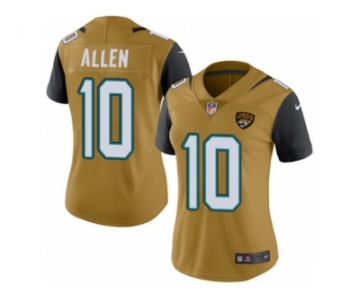 Women's Nike Jacksonville Jaguars #10 Brandon Allen Limited Gold Rush NFL Jersey