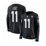 Women's Nike Jacksonville Jaguars #11 Marqise Lee Limited Black Therma Long Sleeve NFL Jersey