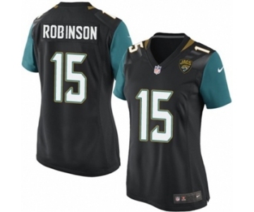 Women's Nike Jacksonville Jaguars #15 Allen Robinson Game Black Alternate NFL Jersey