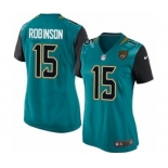 Women's Nike Jacksonville Jaguars #15 Allen Robinson Game Teal Green Team Color NFL Jersey