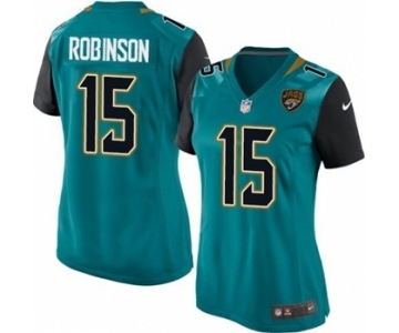 Women's Nike Jacksonville Jaguars #15 Allen Robinson Game Teal Green Team Color NFL Jersey