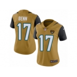 Women's Nike Jacksonville Jaguars #17 Arrelious Benn Limited Gold Rush NFL Jersey