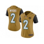 Women's Nike Jacksonville Jaguars #2 Jason Myers Limited Gold Rush NFL Jersey