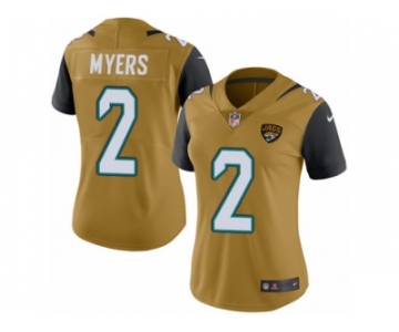 Women's Nike Jacksonville Jaguars #2 Jason Myers Limited Gold Rush NFL Jersey