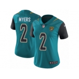 Women's Nike Jacksonville Jaguars #2 Jason Myers Vapor Untouchable Limited Teal Green Team Color NFL Jersey