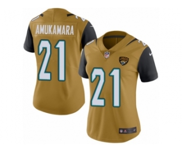 Women's Nike Jacksonville Jaguars #21 Prince Amukamara Limited Gold Rush NFL Jersey