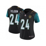 Women's Nike Jacksonville Jaguars #24 T.J. Yeldon Vapor Untouchable Limited Black Alternate NFL Jersey